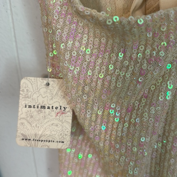 Free People Intimately Free Gold Rush Sequin Dress - Picture 12 of 13